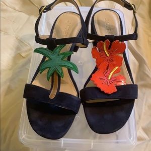 JCrew Sandals Italian Leather, great for vacation